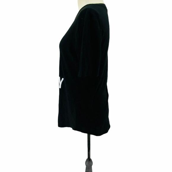 Victoria’s Secret Black “Rock The Runway Graphic Short Sleeve Tee Shirt M/L - Picture 4 of 8